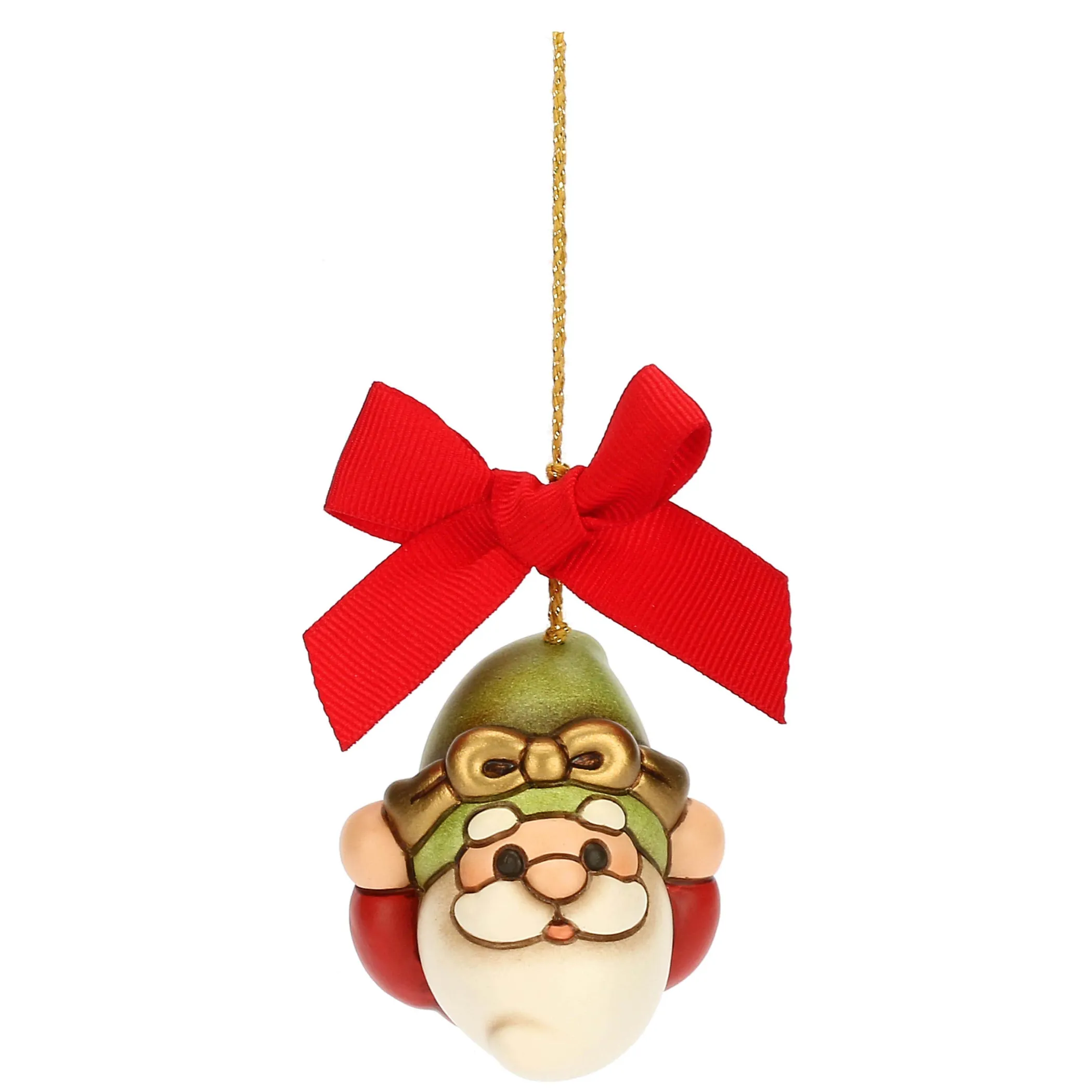 THUN Addobbo natalizio Gnomo Oliver con cappello verde in ceramica, piccolo* Addobbi E Decorazioni Per Albero