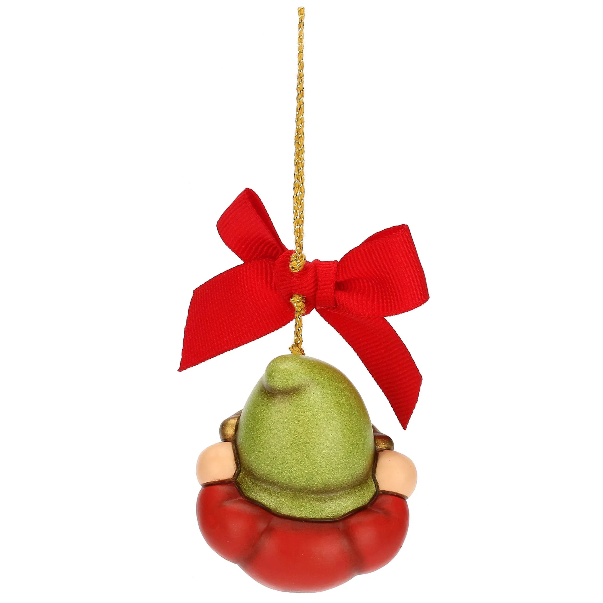 THUN Addobbo natalizio Gnomo Oliver con cappello verde in ceramica, piccolo* Addobbi E Decorazioni Per Albero