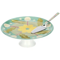 THUN Alzata torta in porcellana con paletta Florianne primavera* Regali Per Chi Ama Cucinare|Altri Complementi Per La Tavola
