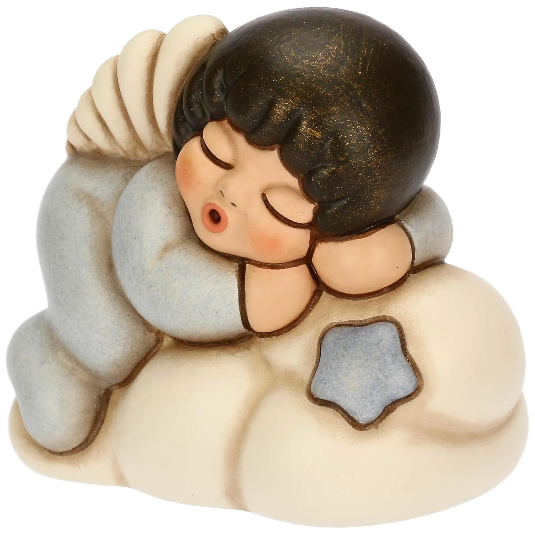 THUN Angelo azzurro in ceramica su nuvola* Bomboniere Battesimo|Bomboniere Nascita