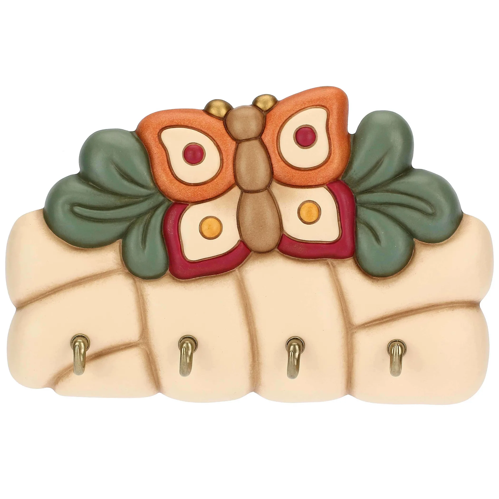 THUN Appendichiavi con 4 ganci in ceramica AbbracciAMI* Altri Oggetti Decorativi