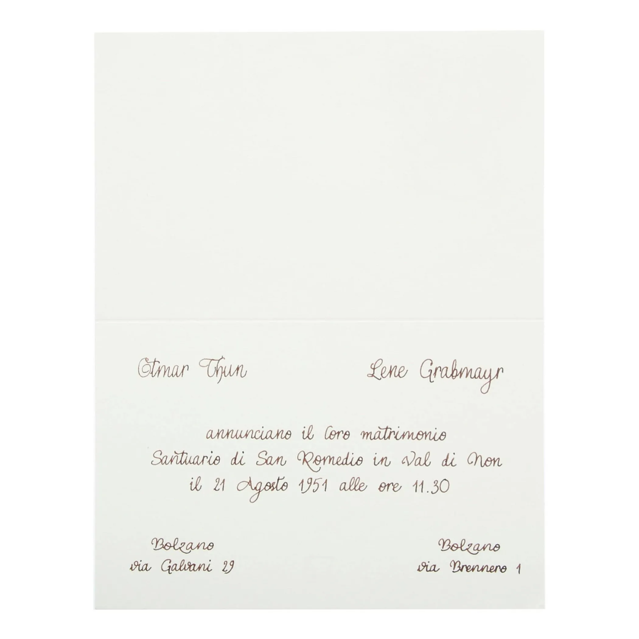 THUN Biglietto partecipazioni coppia sposini* Biglietti