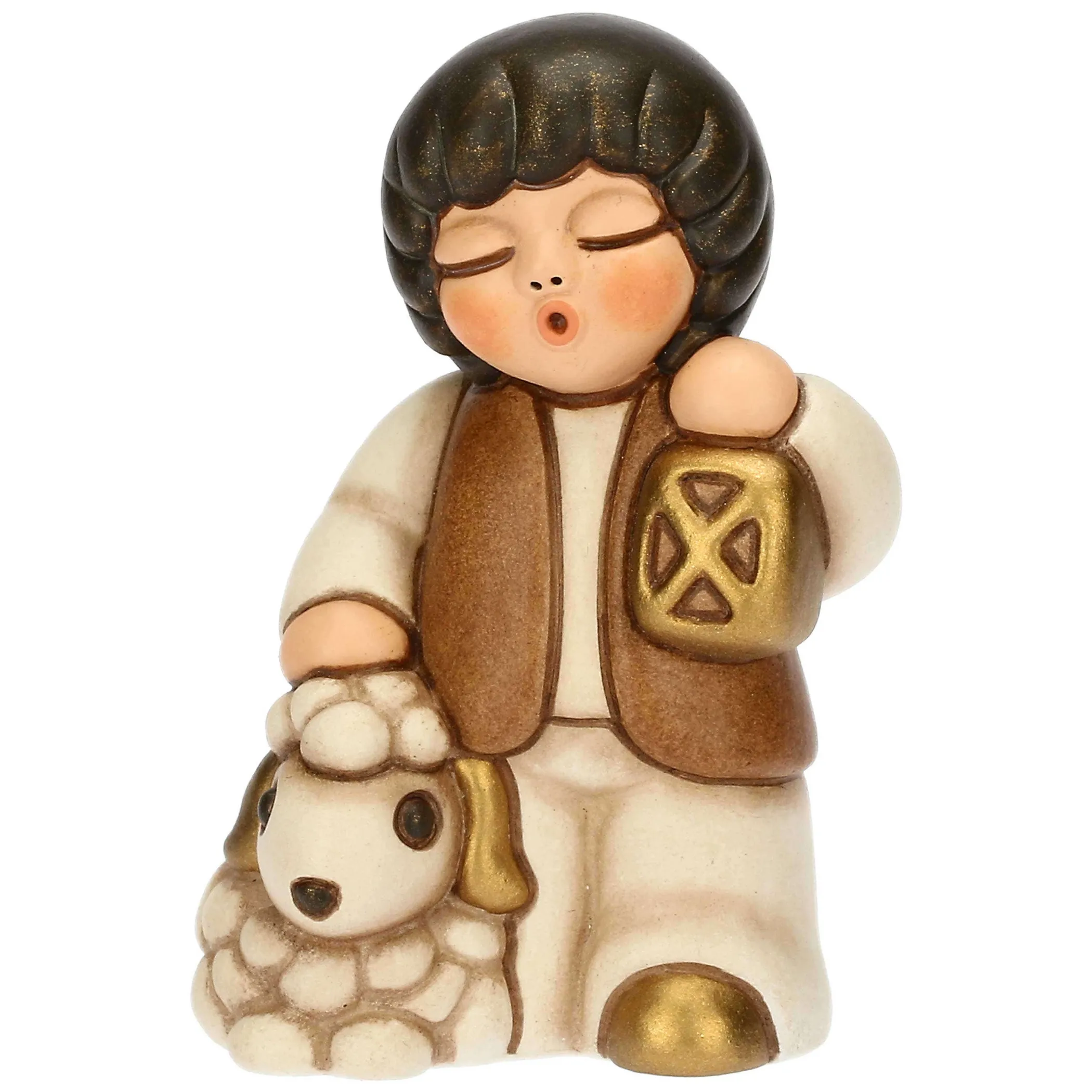 THUN Bimbo con lanterna in ceramica Presepe Classico* Presepe