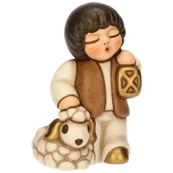 THUN Bimbo con lanterna in ceramica Presepe Classico* Presepe