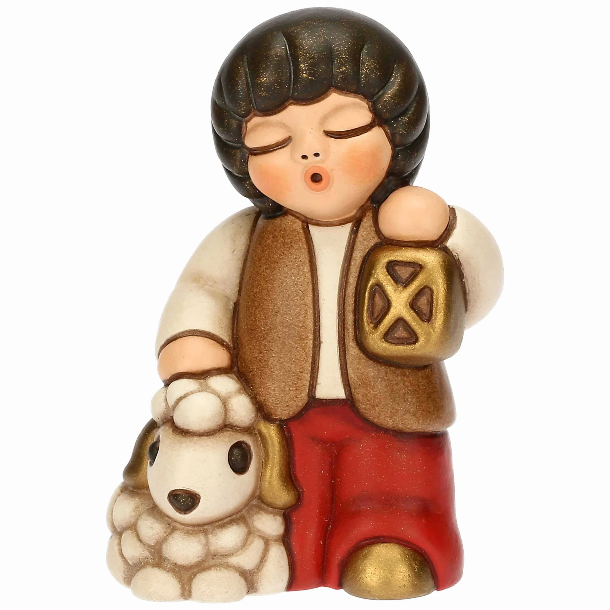 THUN Bimbo con lanterna in ceramica Presepe Classico* Presepe