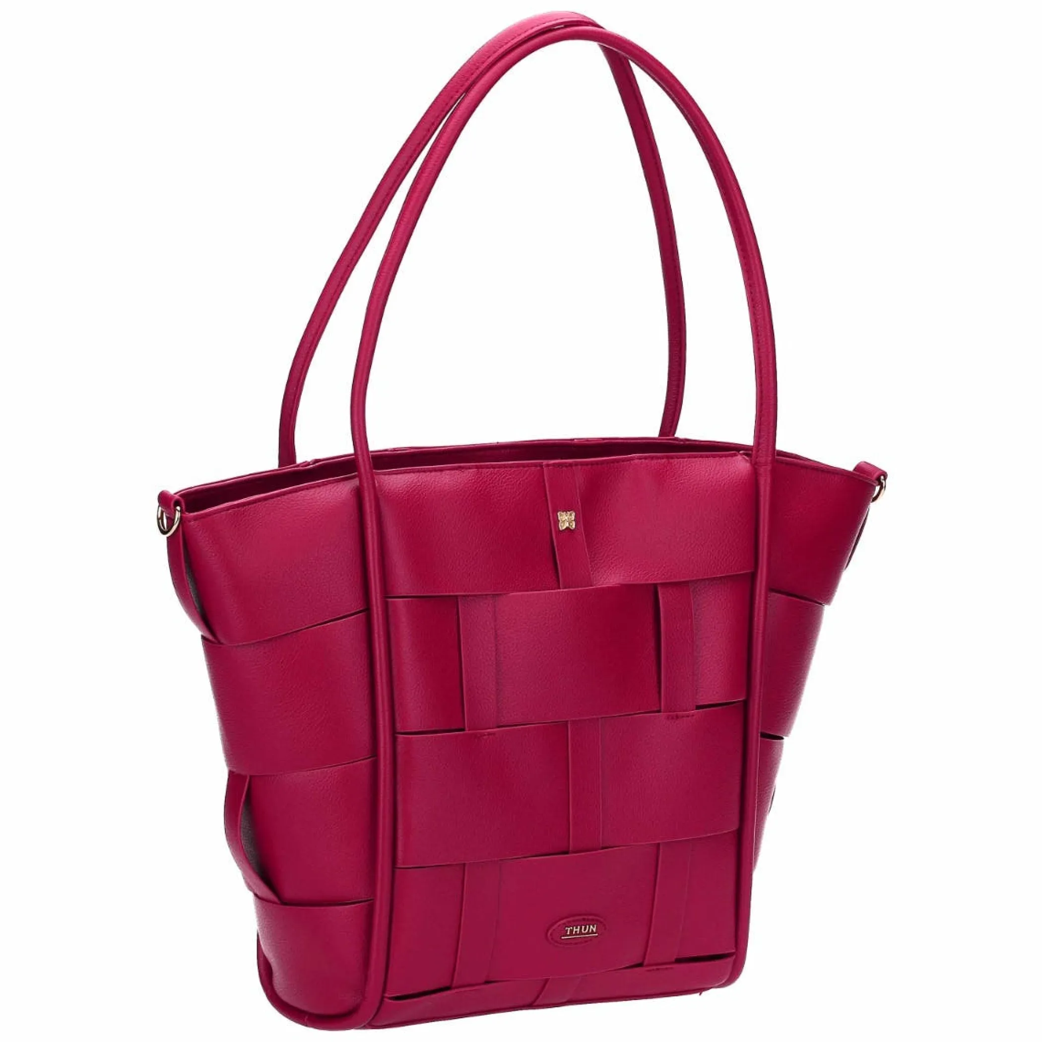 THUN Borsa intreccio in ecopelle grande, bordeaux* Borse, Portafogli E Trousse