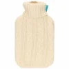 THUN Boule acqua calda con cover in tricot jaqard AbbracciAMI, tortora* Tessile Casa
