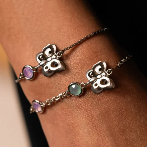 THUN Bracciale farfalla 2 punti luce verde* Bracciali