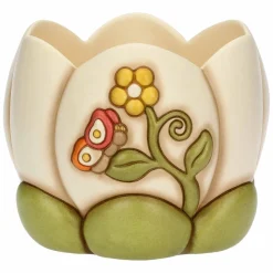 THUN Cachepot bianco con farfalla Fiori e Fantasia* Vasi E Coprivasi