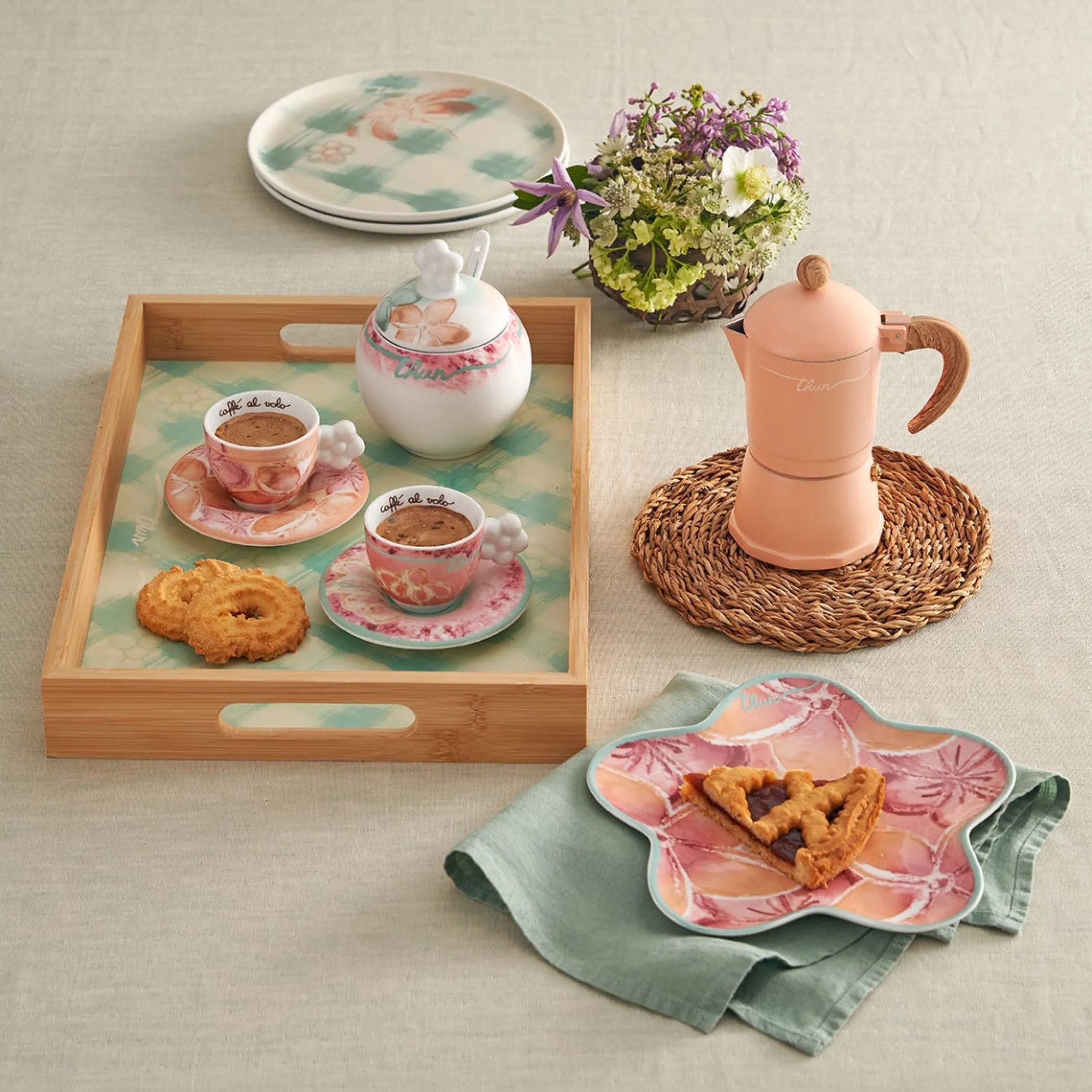 THUN Caffettiera per induzione Bloomia* Teiere, Caffettiere