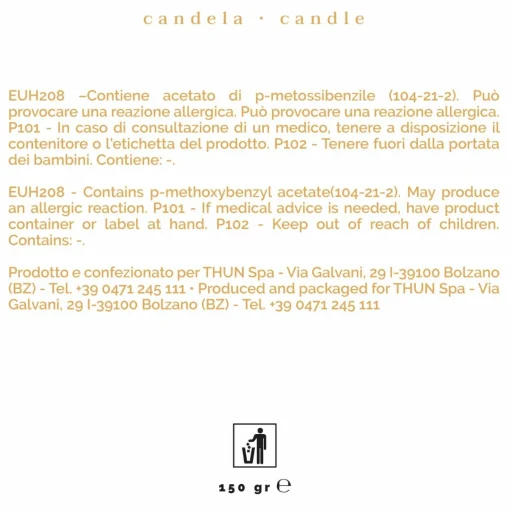 THUN Candela Tea Afternoon Fragrances, piccola* Candele Porta Candele