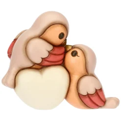 THUN Coppia ciuffolotti in ceramica con cuore, medi* Figure