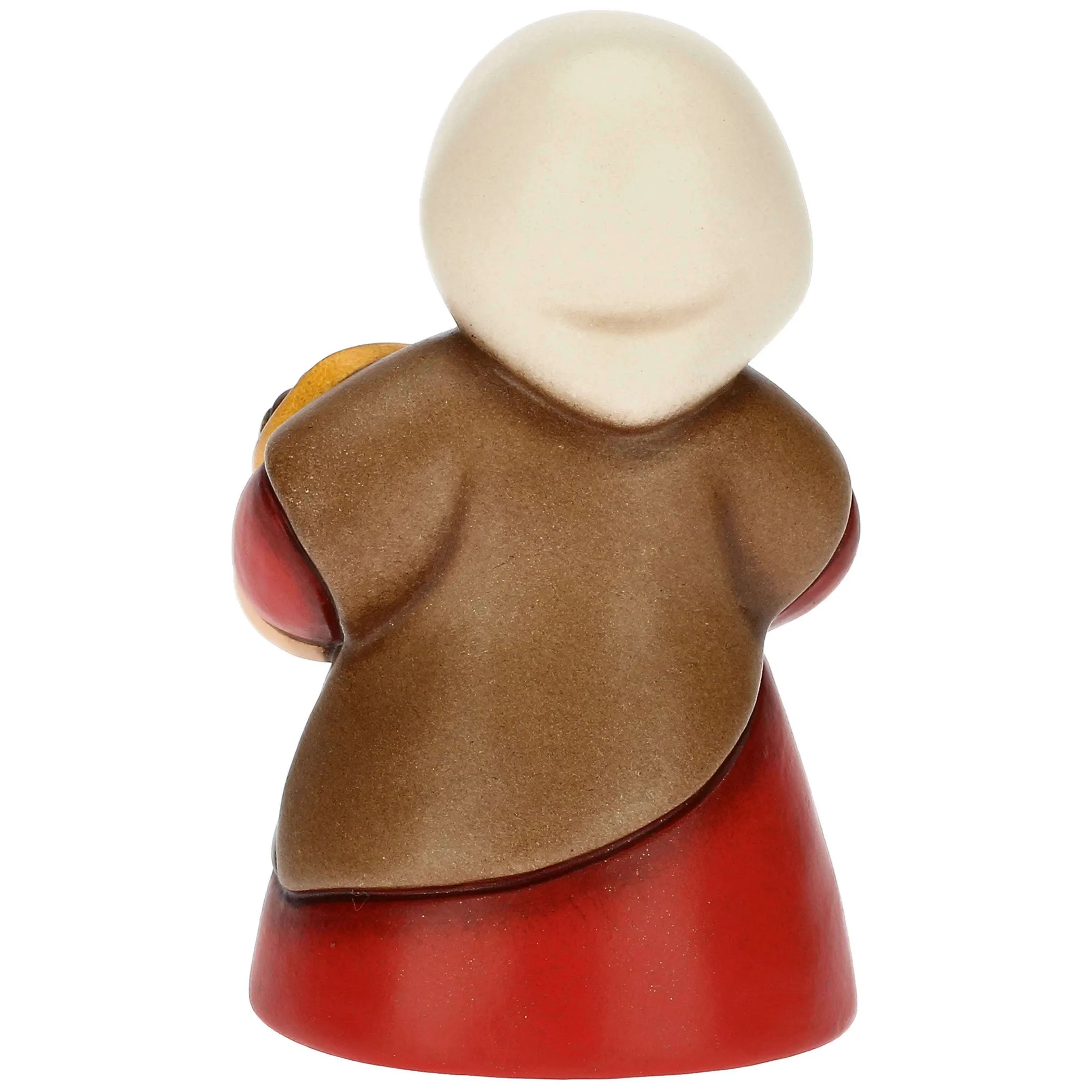 THUN Donna con castagne in ceramica Presepe Classico rosso* Presepe