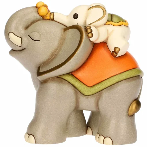 THUN Elefante Elly con cucciolo in ceramica* Animali E Mini Animali|Bomboniere Comunione