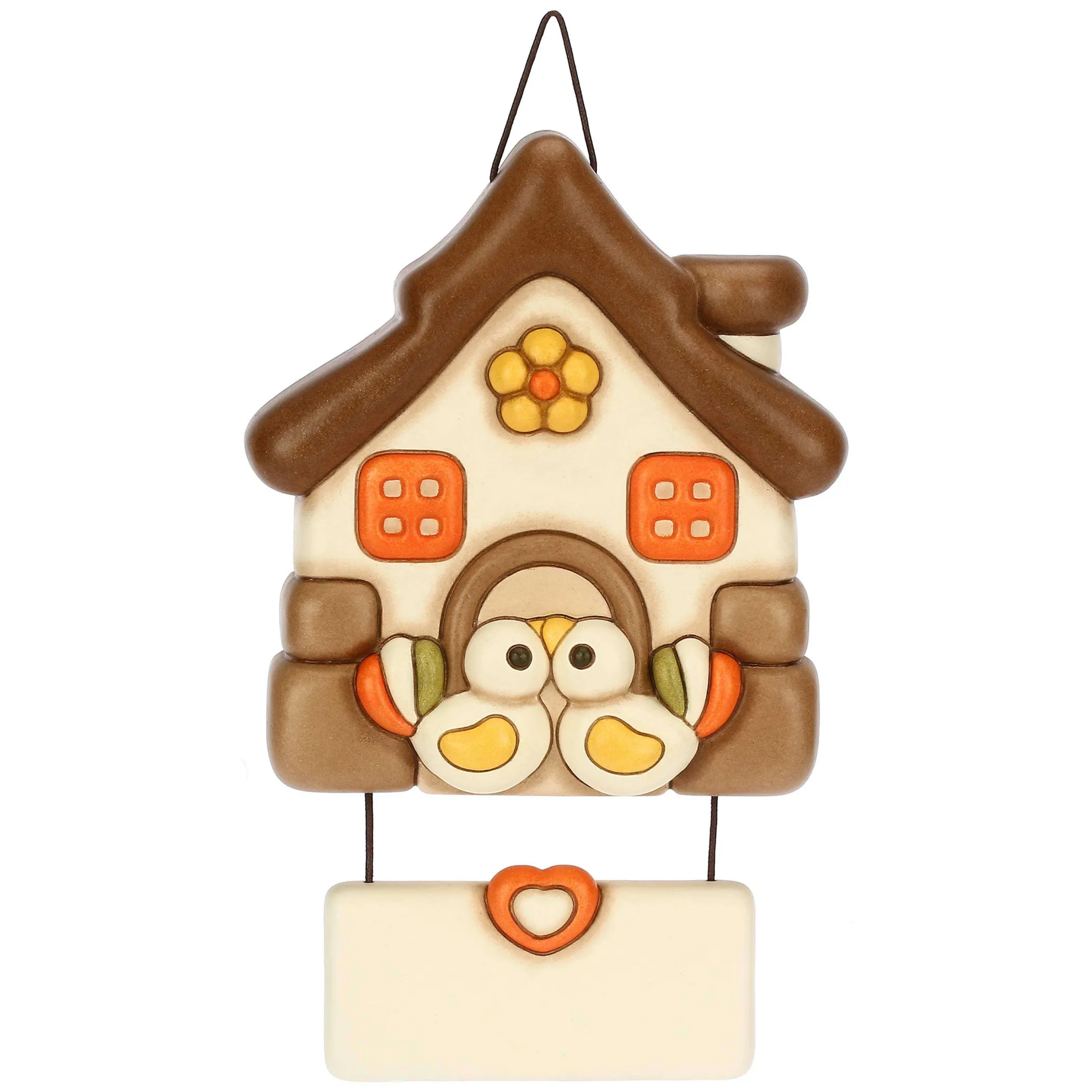 THUN Formella a forma di casa targhetta personalizzabile in ceramica Inverno Incantato* Formelle|Formelle