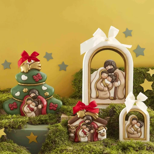 THUN Formella albero di Natale con Sacra Famiglia grande* Addobbi Natalizi|Formelle