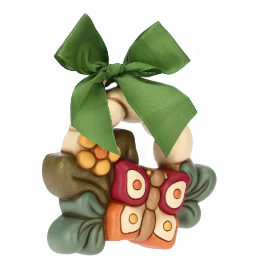 THUN Formella con farfalla e fiore in ceramica AbbracciAMI, media* Formelle|Formelle