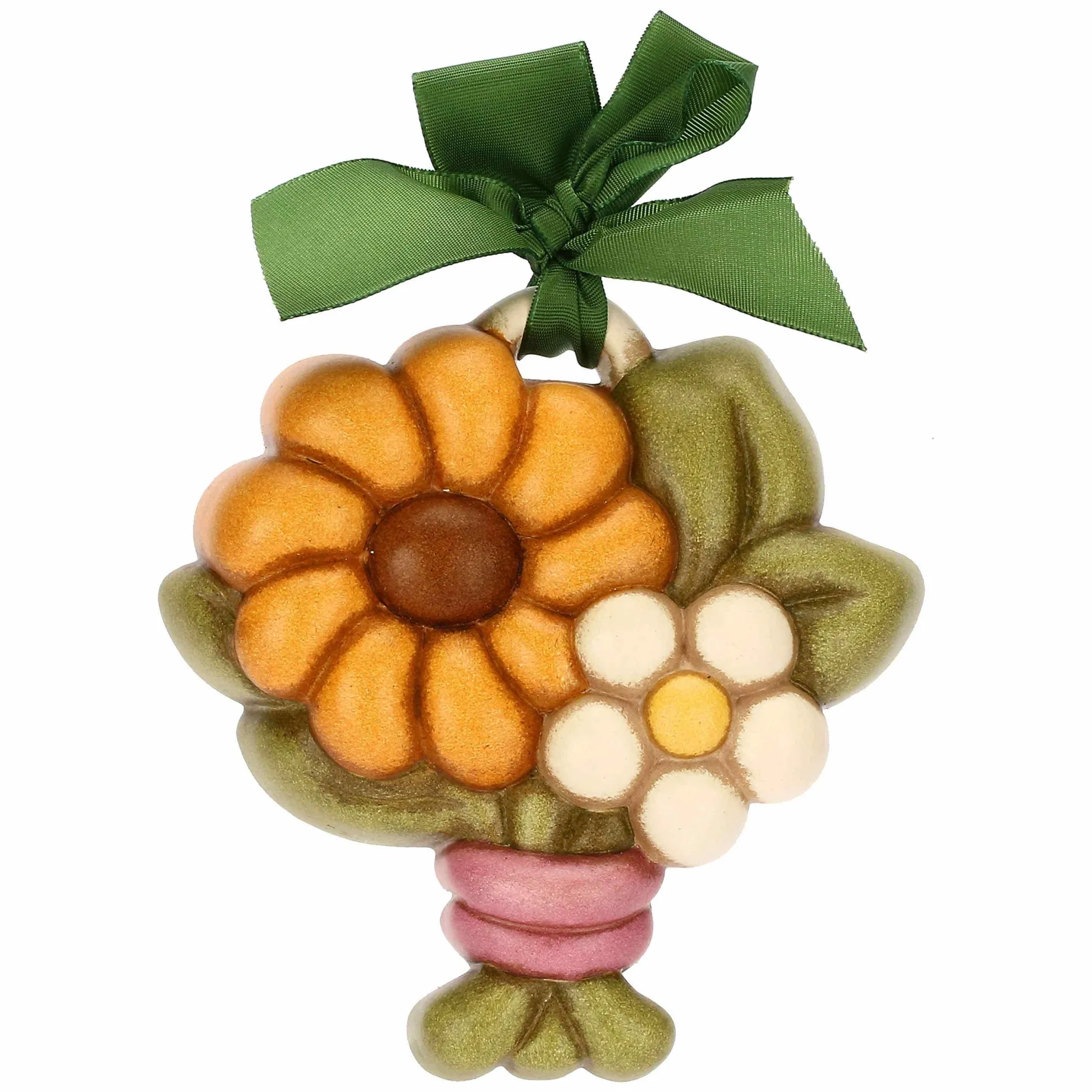 THUN Formella con fiore di calendula in ceramica Racconti d'Autunno, piccola* Formelle|Formelle