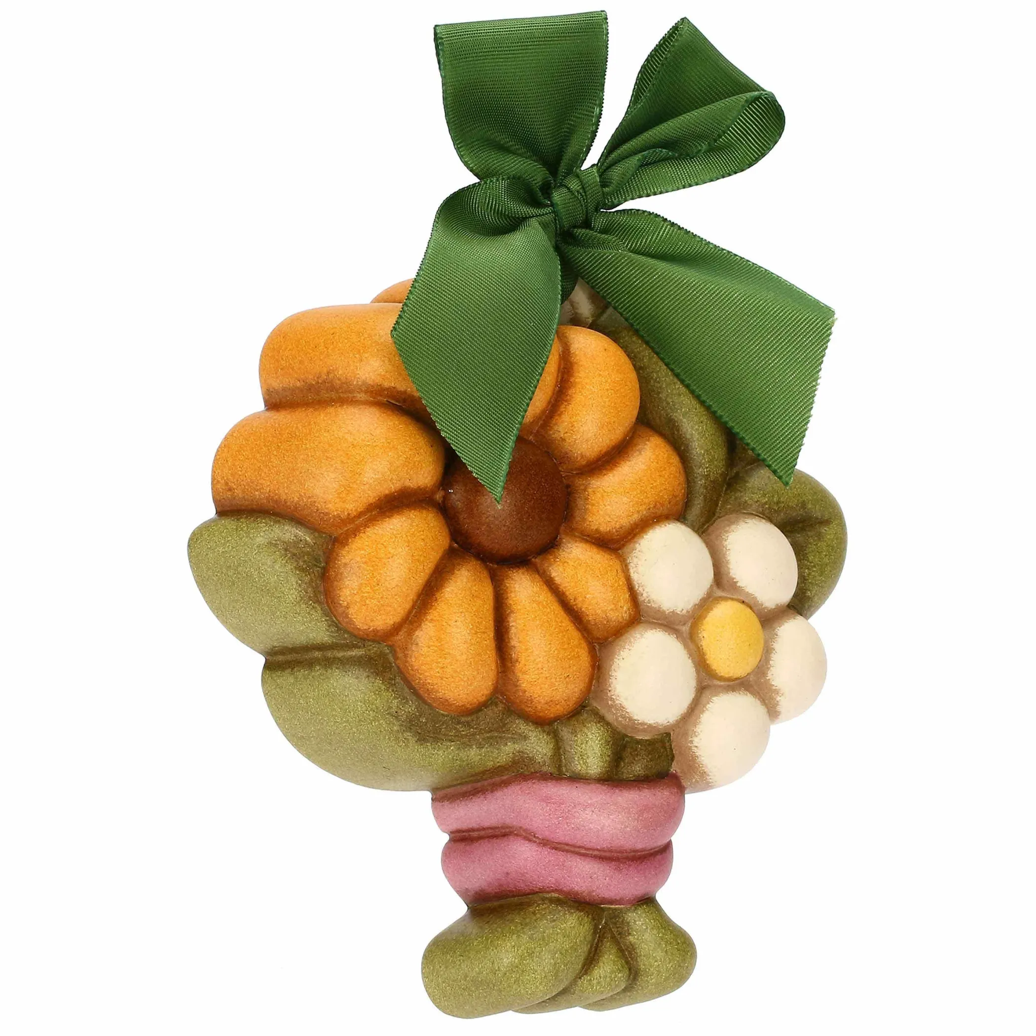 THUN Formella con fiore di calendula in ceramica Racconti d'Autunno, piccola* Formelle|Formelle