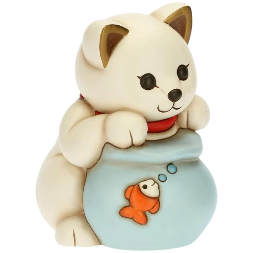 THUN Gatto con ampolla e pesciolino* Animali E Mini Animali|Figure