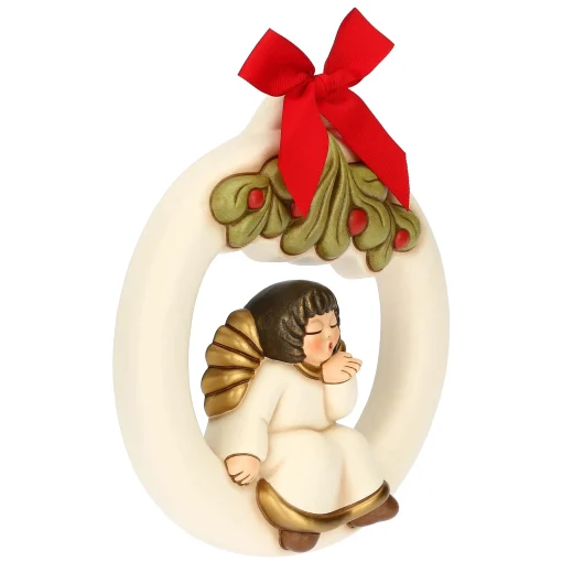 THUN Ghirlanda con angelo in ceramica Sorprese di Natale* Angelo|Figure