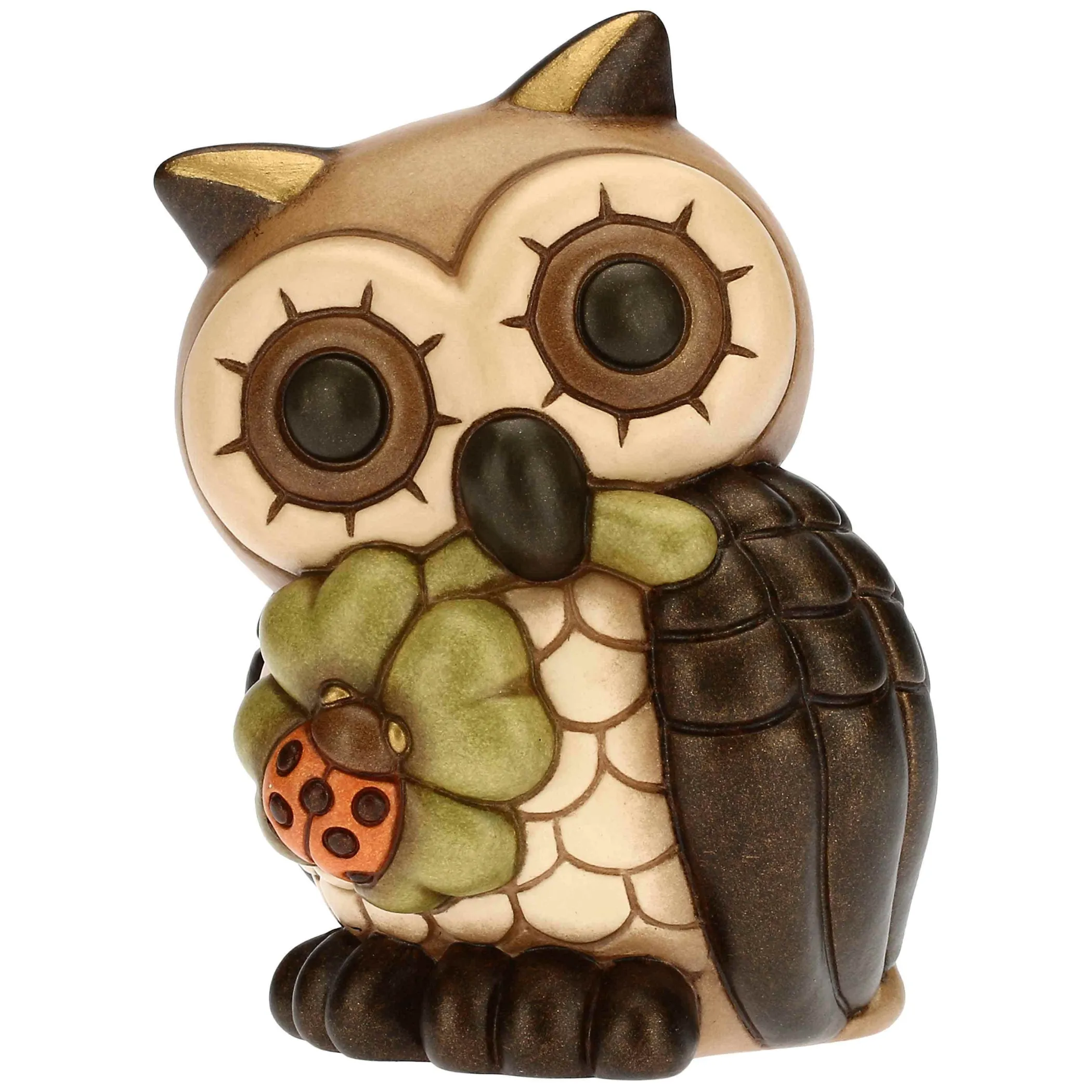 THUN Gufo saggio con quadrifoglio portafortuna medio* Animali E Mini Animali|Bomboniere Laurea