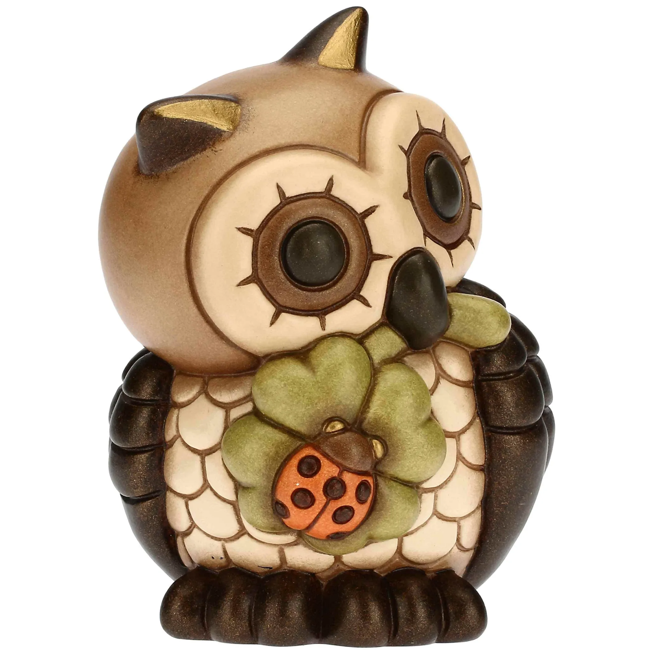 THUN Gufo saggio con quadrifoglio portafortuna medio* Animali E Mini Animali|Bomboniere Laurea