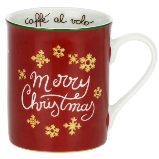 THUN Mug rossa in porcellana Sorprese di Natale* Accessori Natalizi Per La Tavola
