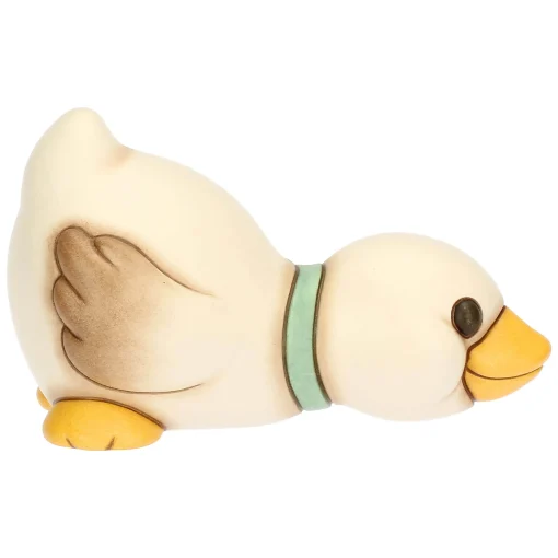 THUN Oca Julie in ceramica con fiocco azzurro sdraiata* Animali E Mini Animali|Figure