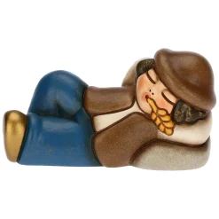 THUN Pastore dormiente in ceramica Presepe Classico blu* Presepe