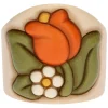 THUN Porta bicchieri singolo in ceramica Country con tulipano* Country|Altri Complementi Per La Tavola
