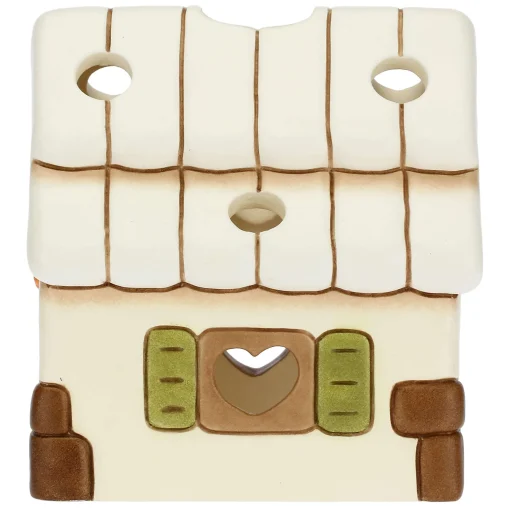 THUN Porta candela in ceramica a forma di casetta* Addobbi Natalizi|Candele Porta Candele