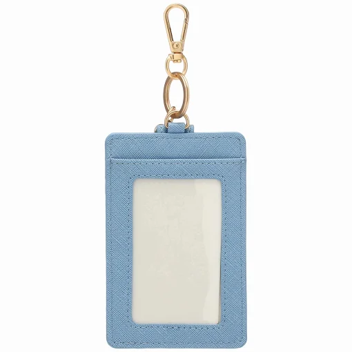 THUN Porta carte con gancio in ecopelle, azzurro* Borse, Portafogli E Trousse