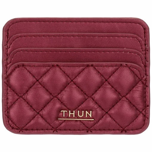 THUN Porta carte in ecopelle, cherry* Borse, Portafogli E Trousse