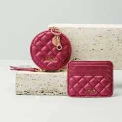 THUN Porta carte in ecopelle, cherry* Borse, Portafogli E Trousse