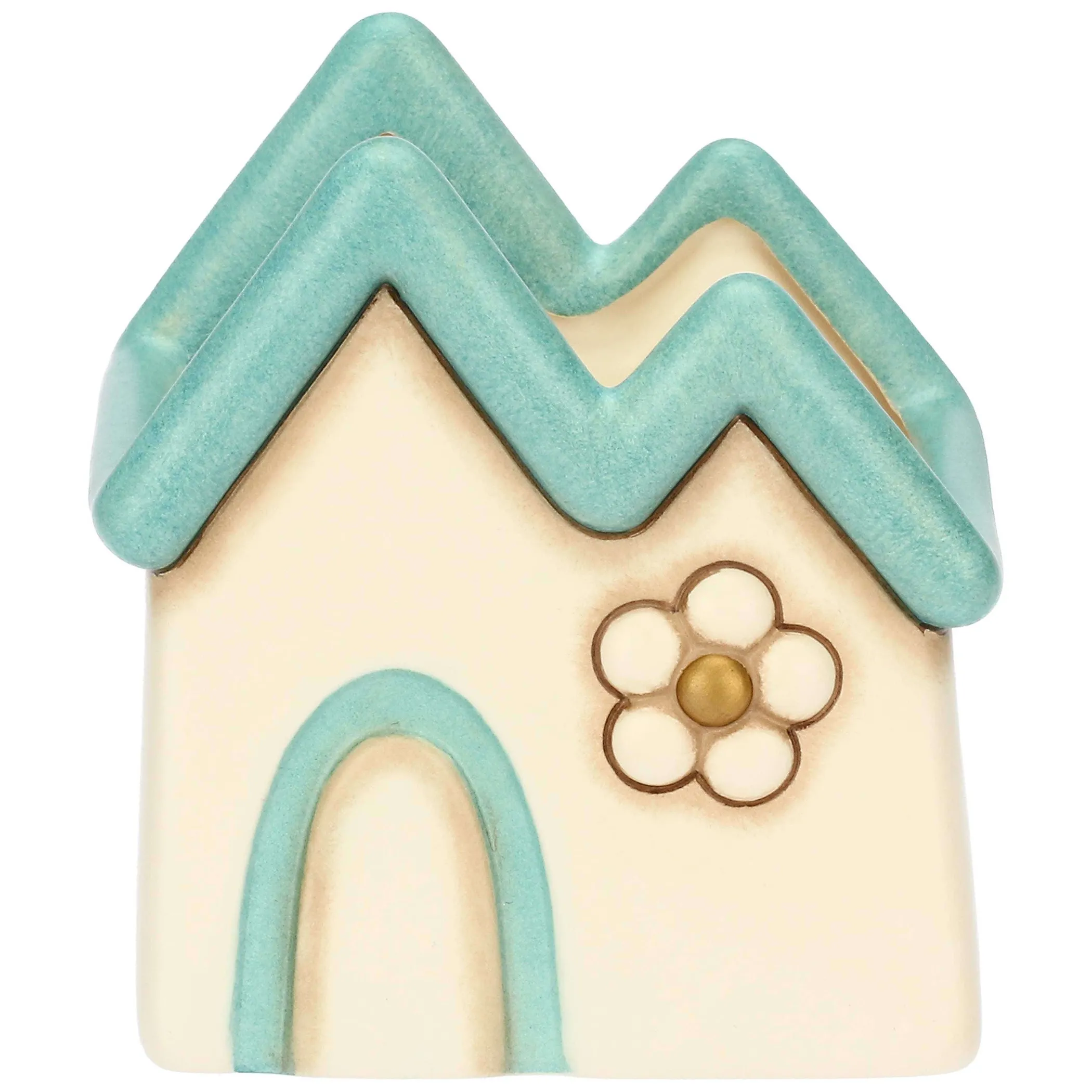 THUN Porta diffusore a forma di casetta con fiore in ceramica* Diffusori