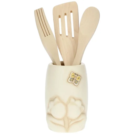 THUN Porta mestoli con 3 mestoli Elegance* Elegance|Posate E Utensili