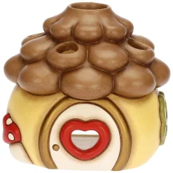 THUN Porta tea-light casetta a forma di pigna in ceramica Inverno Incantato* Candele Porta Candele