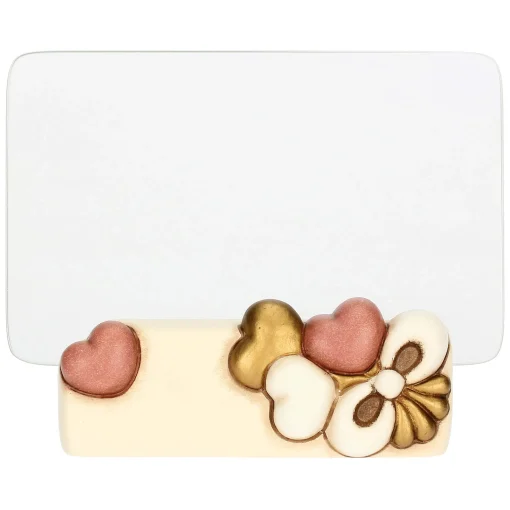 THUN Portafoto con cuori in vetro e ceramica Angel Love, piccolo* Portafoto E Cornici|Figure