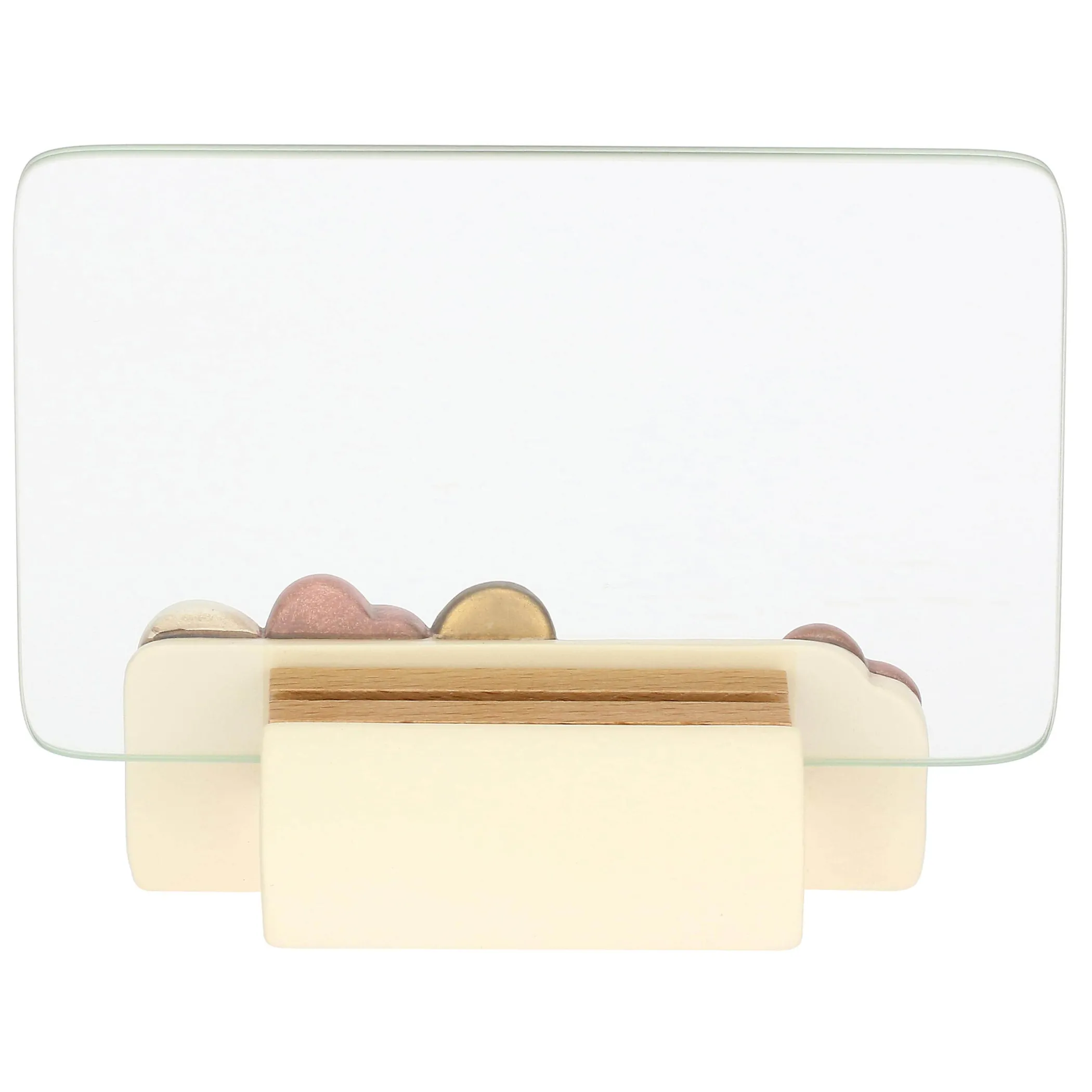 THUN Portafoto con cuori in vetro e ceramica Angel Love, piccolo* Portafoto E Cornici|Figure