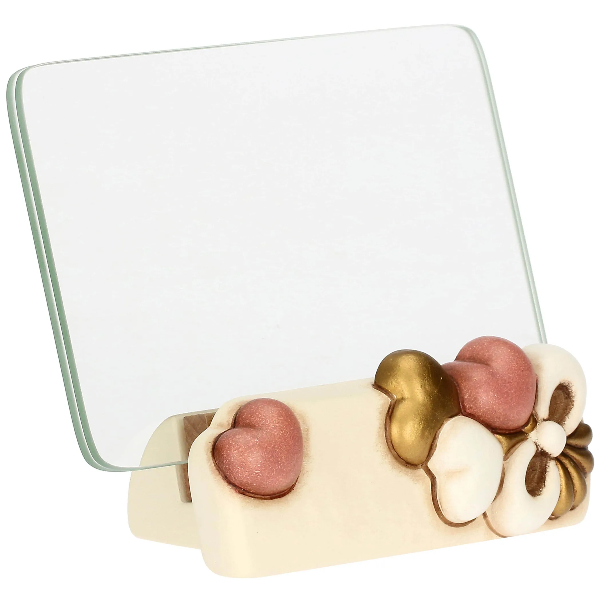 THUN Portafoto con cuori in vetro e ceramica Angel Love, piccolo* Portafoto E Cornici|Figure