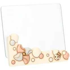 THUN Portafoto in ceramica e vetro girandola e coccinella con calco manina* Portafoto E Cornici