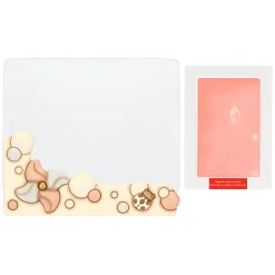 THUN Portafoto in ceramica e vetro girandola e coccinella con calco manina* Portafoto E Cornici