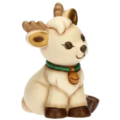 THUN Renna Robin seduta in ceramica, piccola* Addobbi Natalizi|Figure