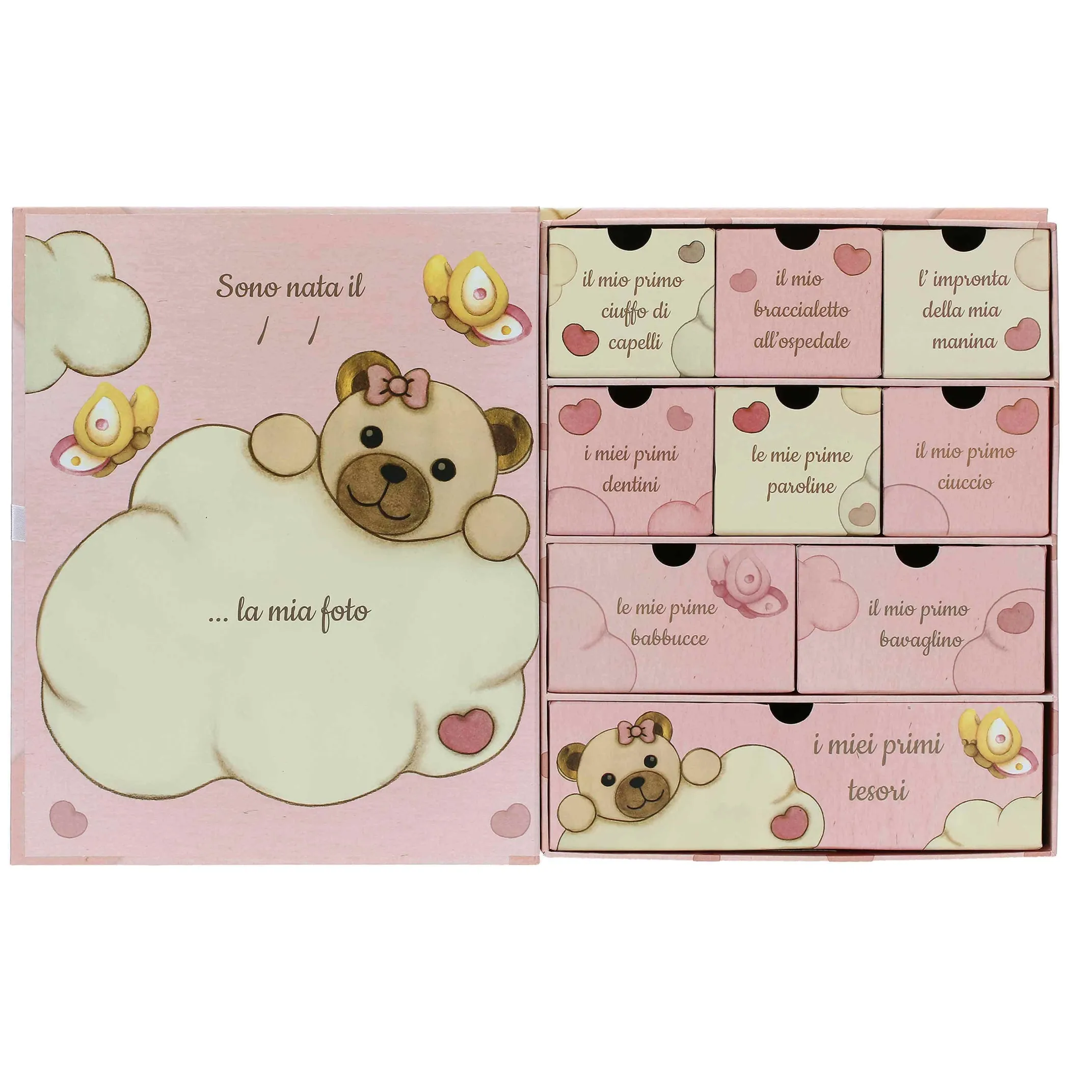 THUN Scatola ricordi rosa con Teddy* Regalo Nascita