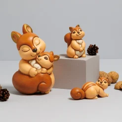THUN Scoiattolo Diva con cucciolo in ceramica* Animali E Mini Animali|Figure