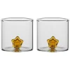 THUN Set 2 bicchierini in vetro con stella* Bicchieri E Caraffe