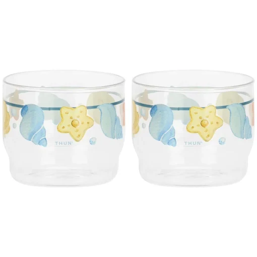 THUN Set 2 coppette gelato in vetro Mare da amare* Bicchieri E Caraffe