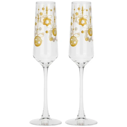 THUN Set 2 flute Sorprese di Natale* Bicchieri E Caraffe|Accessori Natalizi Per La Tavola
