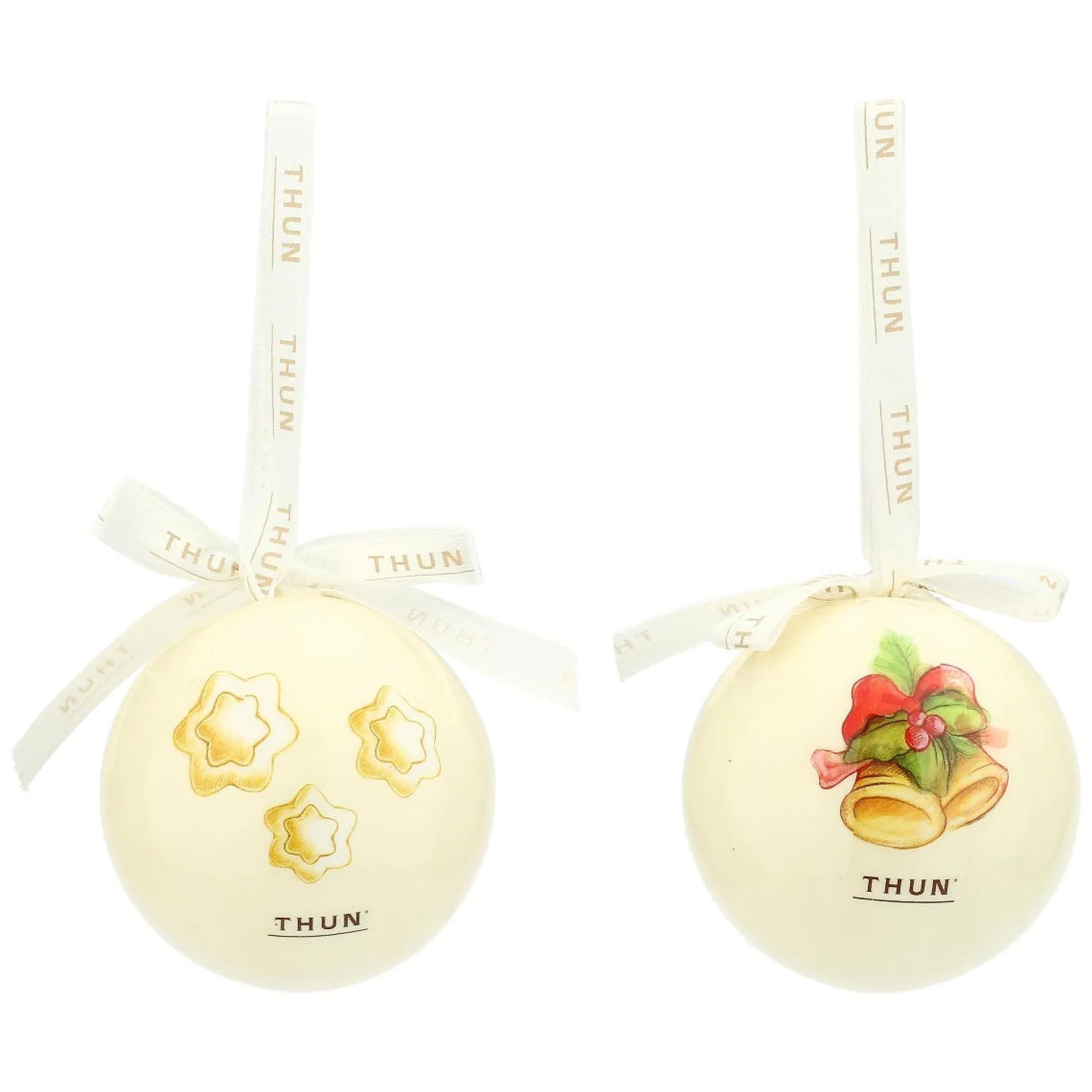 THUN Set 4 palline natale bianche* Addobbi E Decorazioni Per Albero